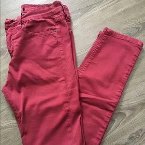 BDG light red High Rise Cigarette Ankle pants